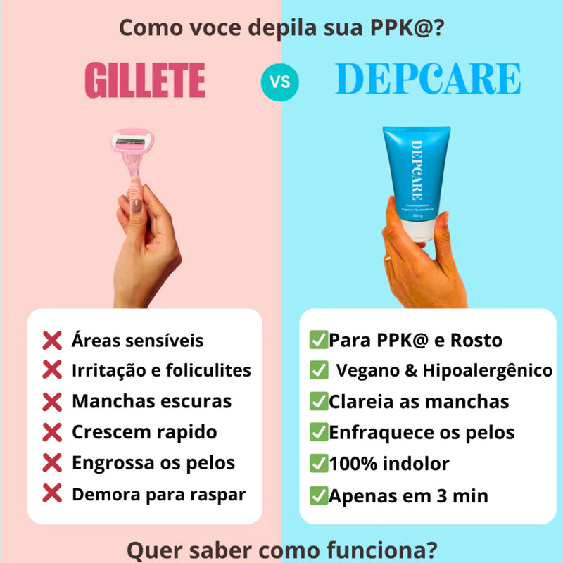 Creme Depilatório Vegano Hipoalergênico (Compre 1 e leve 2)